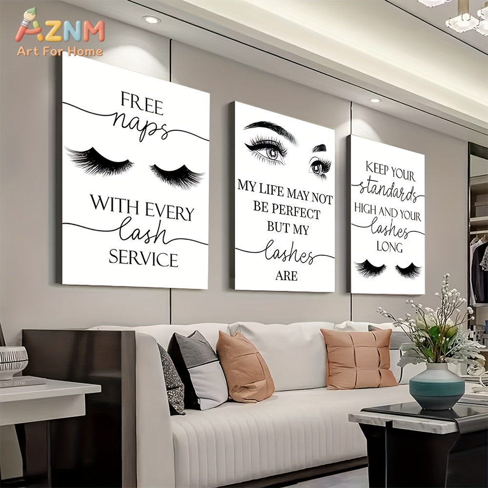 Eyelash Extension Quotes - 3 szt. Nieprzyłożone do ramki piękne,