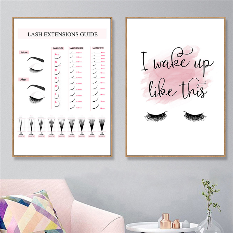 Plakat z instrukcjami przedłuż – Eyelash Extension Quotes recenzja i cena
